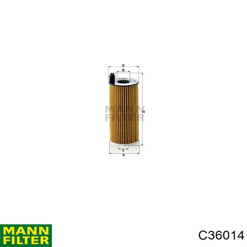 Do koszyka C36014 Mann-Filter Filtr powietrza
