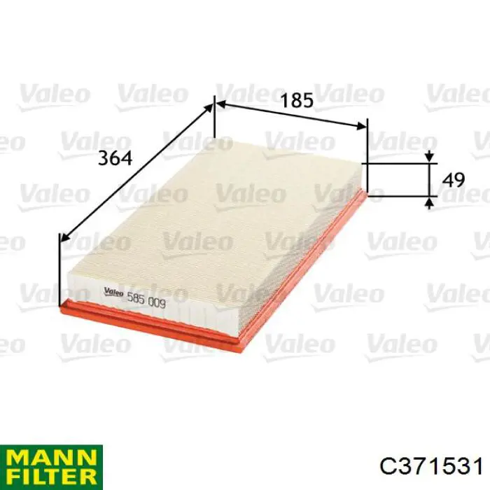Filtr powietrza Mann-Filter C371531 cena, od 10,21 USD