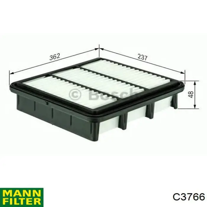 Do koszyka C3766 Mann-Filter Filtr powietrza