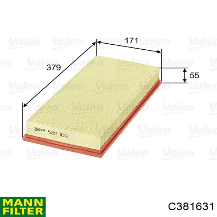 Filtr powietrza Mann-Filter C381631 cena, od 14,08 USD