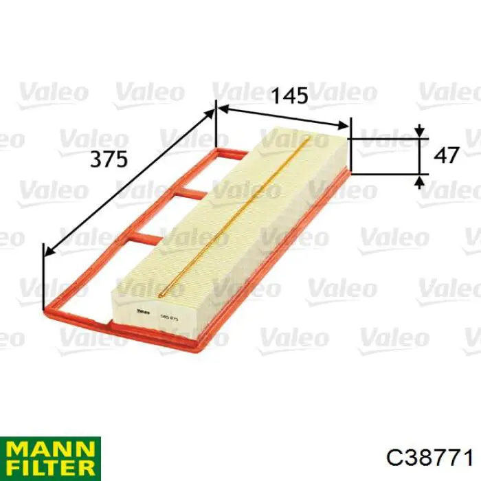 Filtr powietrza Mann-Filter C38771 cena, od 9,63 USD