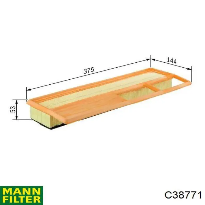 Do koszyka C38771 Mann-Filter Filtr powietrza