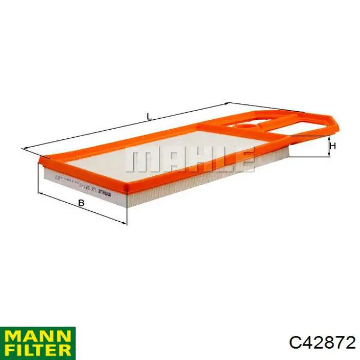 Do koszyka C42872 Mann-Filter Filtr powietrza
