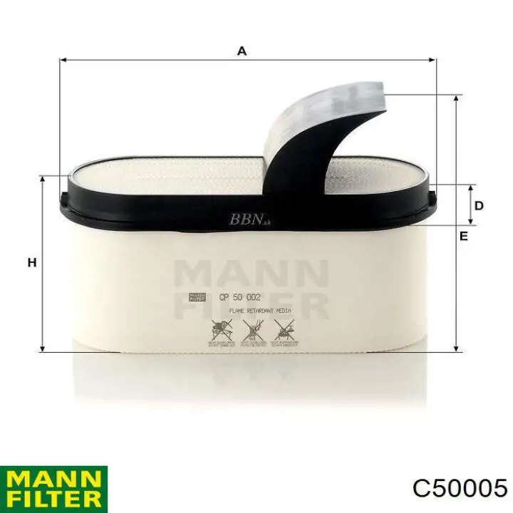 Filtr powietrza Mann-Filter C50005 cena, od 158,02 USD