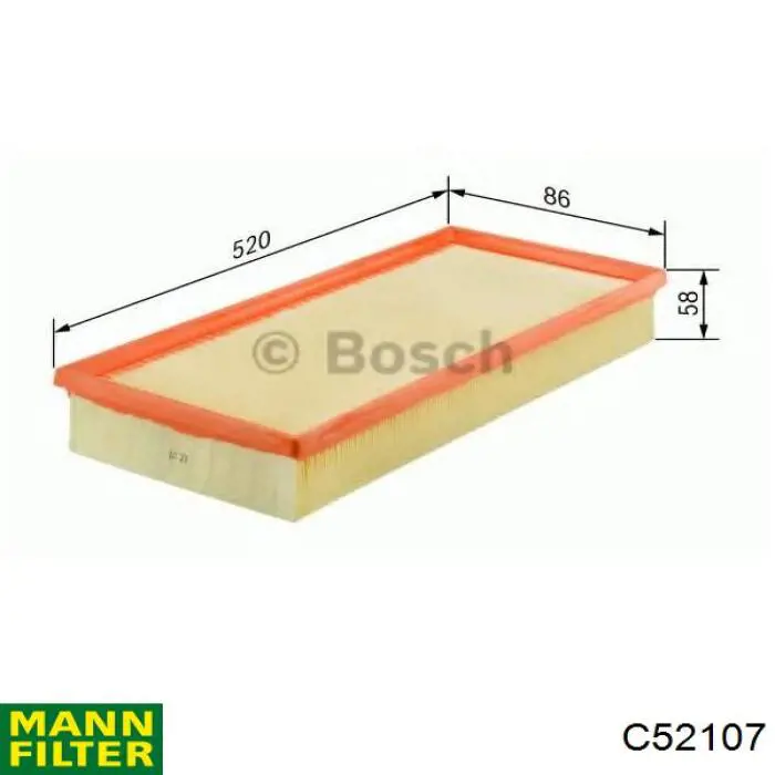 Do koszyka C52107 Mann-Filter Filtr powietrza