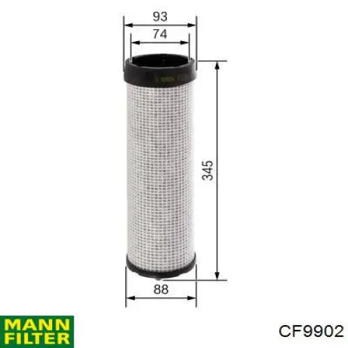 Do koszyka CF9902 Mann-Filter Filtr powietrza