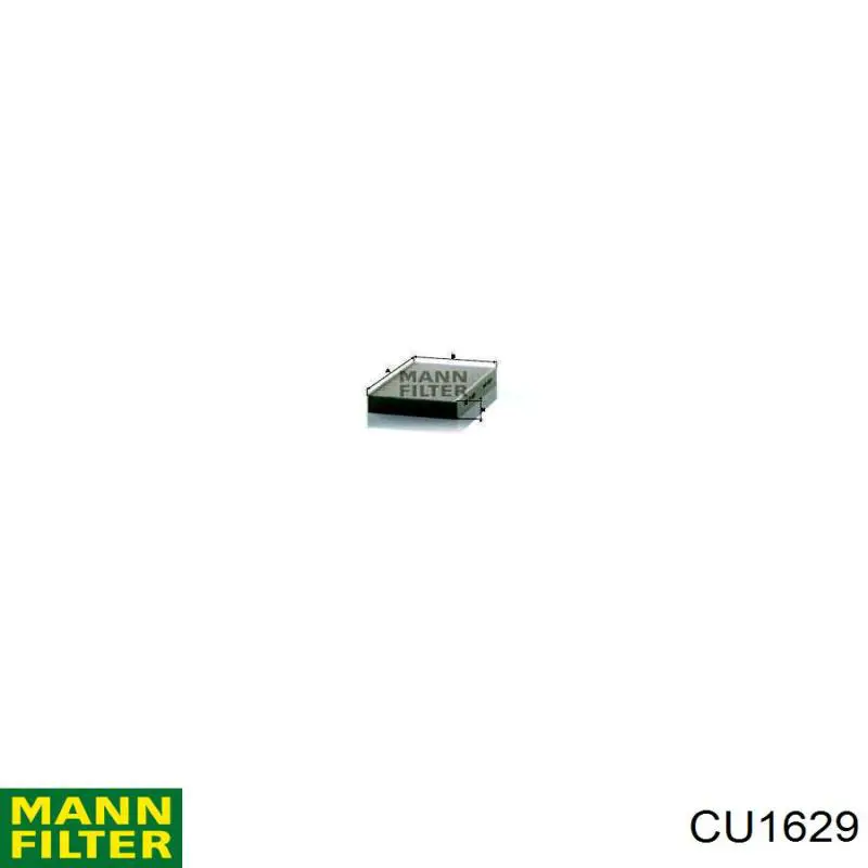 Do koszyka CU1629 Mann-Filter Filtr kabiny