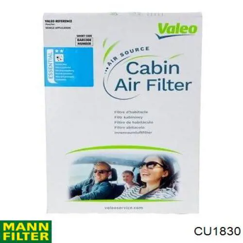 Do koszyka CU1830 Mann-Filter Filtr kabiny