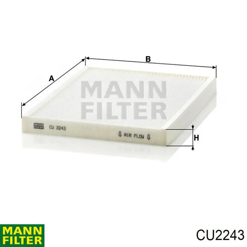 Filtr kabiny Mann-Filter CU2243 cena, od 7,00 USD