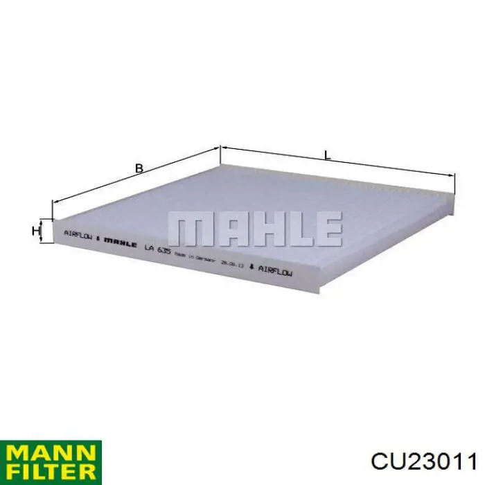 Do koszyka CU23011 Mann-Filter Filtr kabiny
