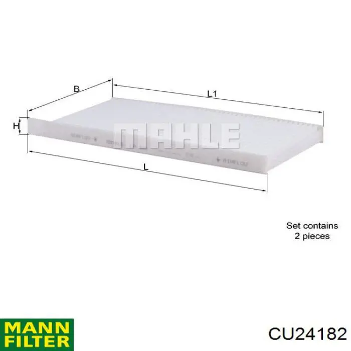 Do koszyka CU24182 Mann-Filter Filtr kabiny