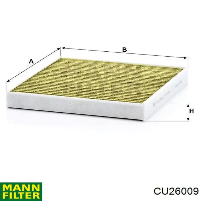 Do koszyka CU26009 Mann-Filter Filtr kabiny