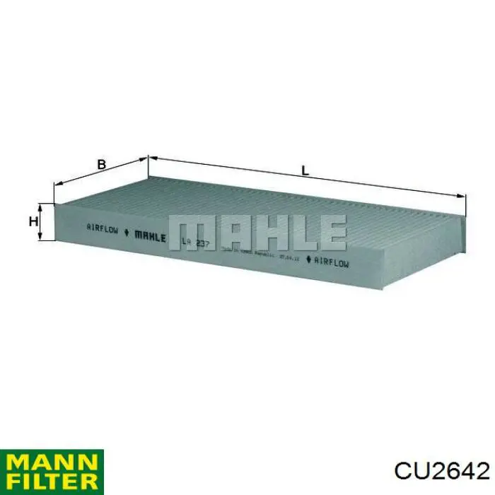 Filtr kabiny Mann-Filter CU2642 cena, od 12,47 USD