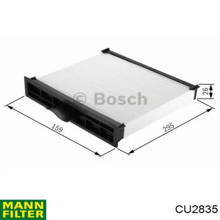 Filtr kabiny Mann-Filter CU2835 cena, od 15,39 USD