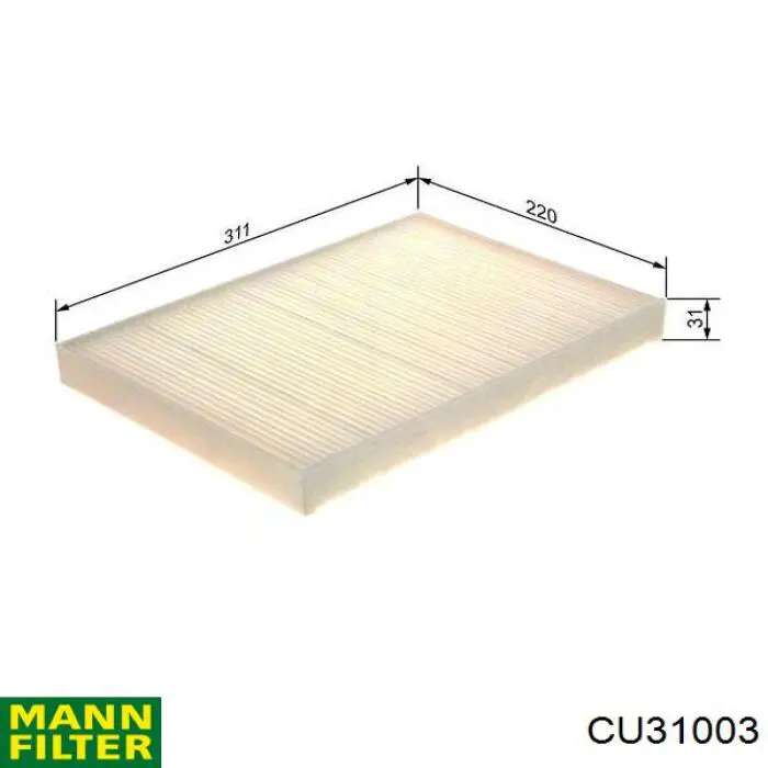 Do koszyka CU31003 Mann-Filter Filtr kabiny