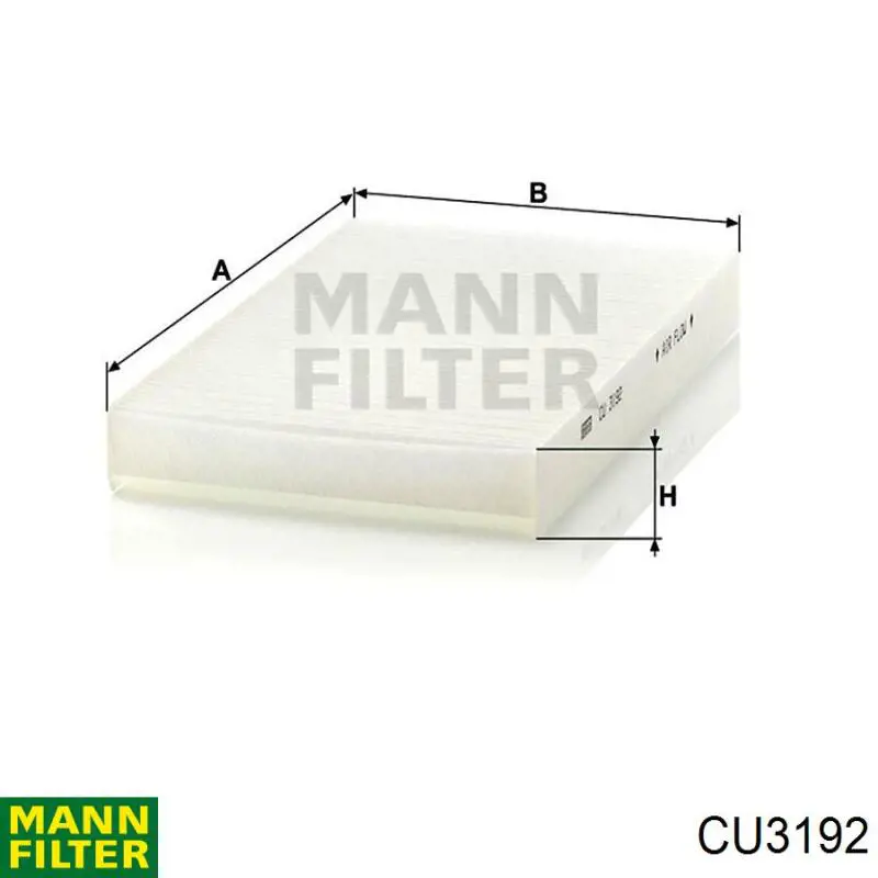 Do koszyka CU3192 Mann-Filter Filtr kabiny