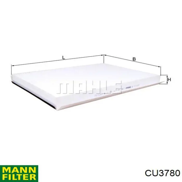 Do koszyka CU3780 Mann-Filter Filtr kabiny