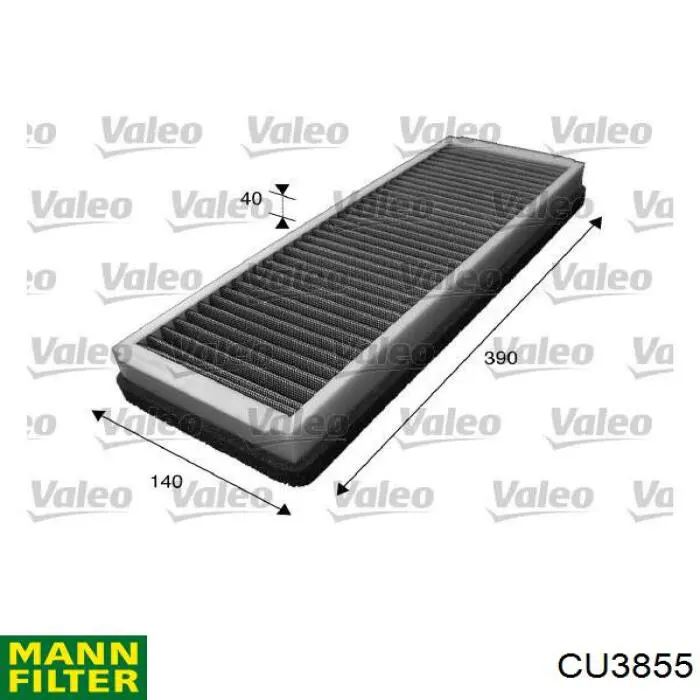 Do koszyka CU3855 Mann-Filter Filtr kabiny