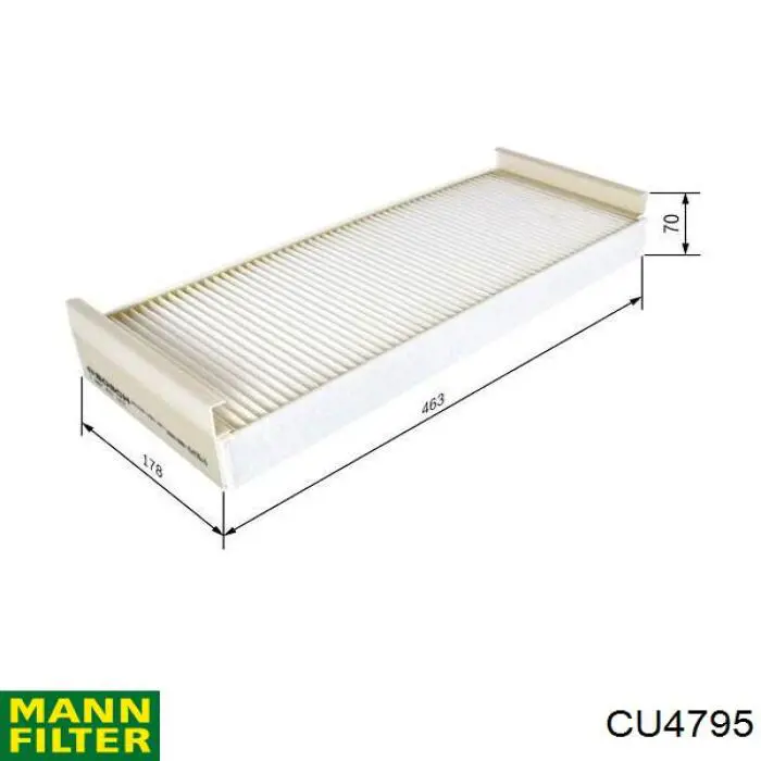 Do koszyka CU4795 Mann-Filter Filtr kabiny