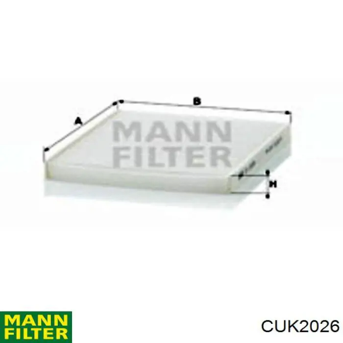 Filtr kabiny Mann-Filter CUK2026 cena, od 8,47 USD
