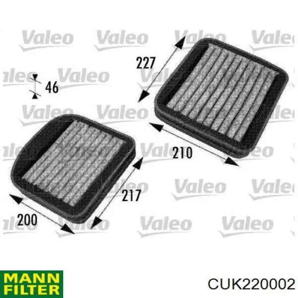 Do koszyka CUK220002 Mann-Filter Filtr kabiny