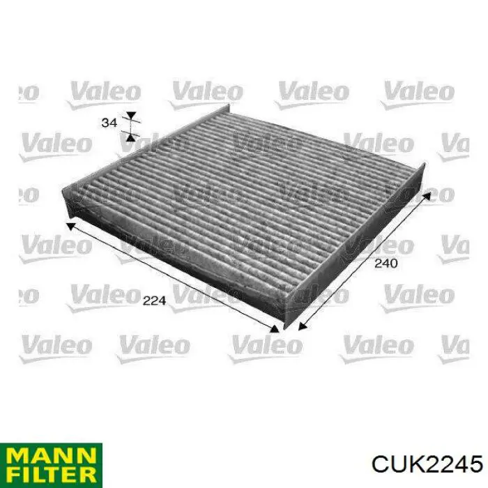 Filtr kabiny Mann-Filter CUK2245 cena, od 14,38 USD