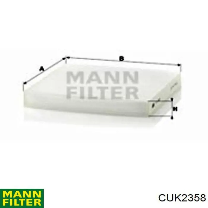 Do koszyka CUK2358 Mann-Filter Filtr kabiny
