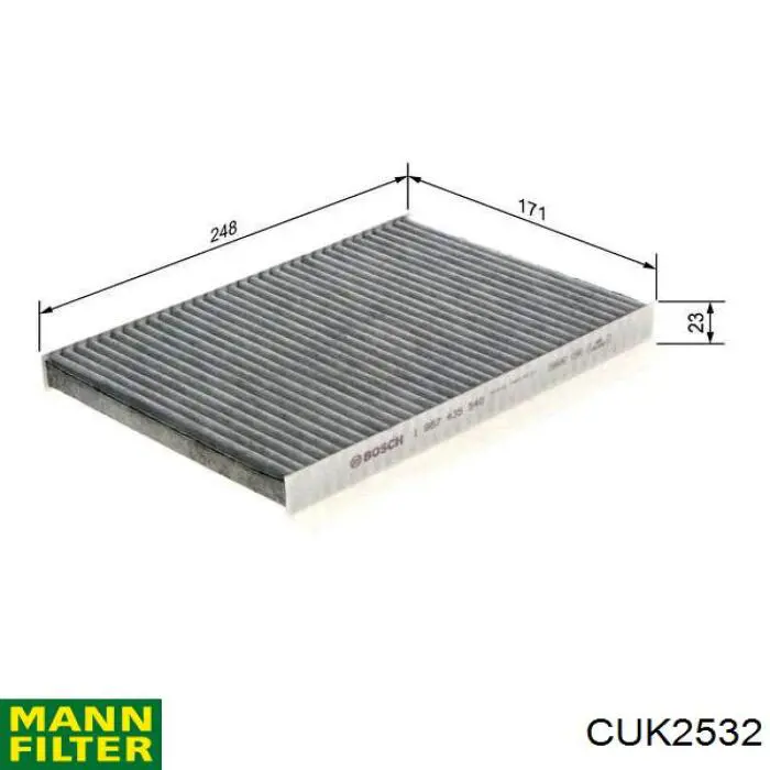Do koszyka CUK2532 Mann-Filter Filtr kabiny