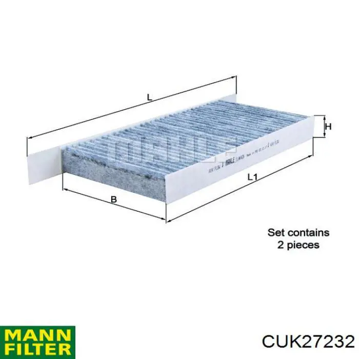 Filtr kabiny Mann-Filter CUK27232 cena, od 15,06 USD