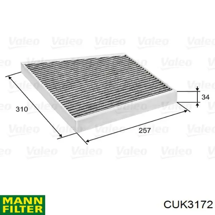 Do koszyka CUK3172 Mann-Filter Filtr kabiny