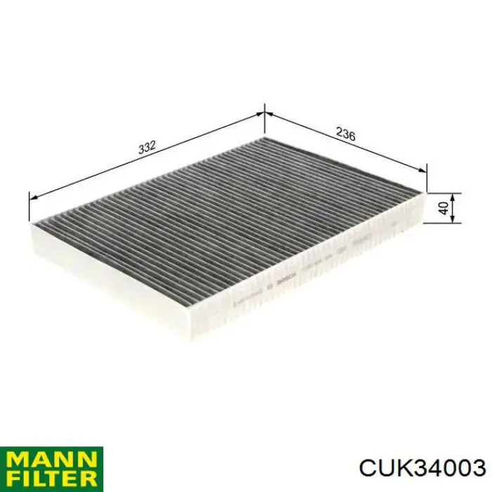 Filtr kabiny Mann-Filter CUK34003 cena, od 17,82 USD