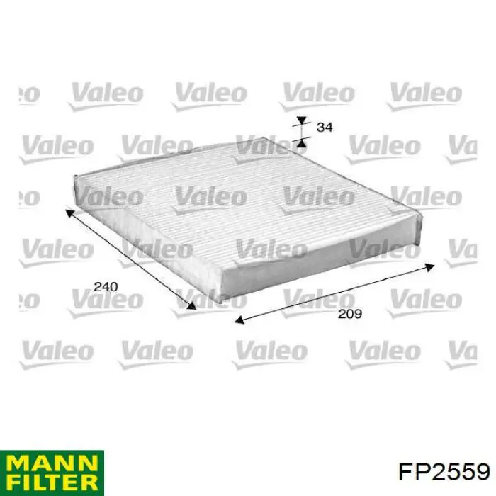 Filtr kabiny Mann-Filter FP2559 cena, od 19,02 USD
