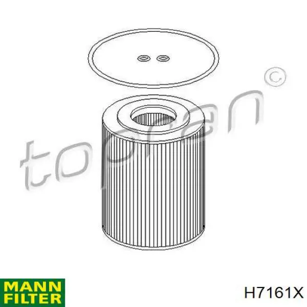 Filtr oleju Mann-Filter H7161X cena, od 8,65 USD
