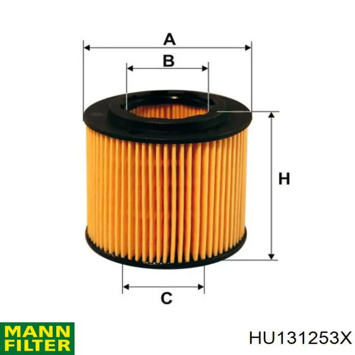 Do koszyka HU131253X Mann-Filter Filtr oleju