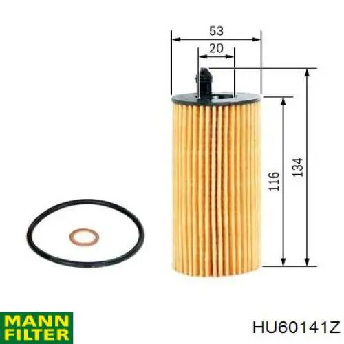 Filtr oleju Mann-Filter HU60141Z cena, od 24,52 USD