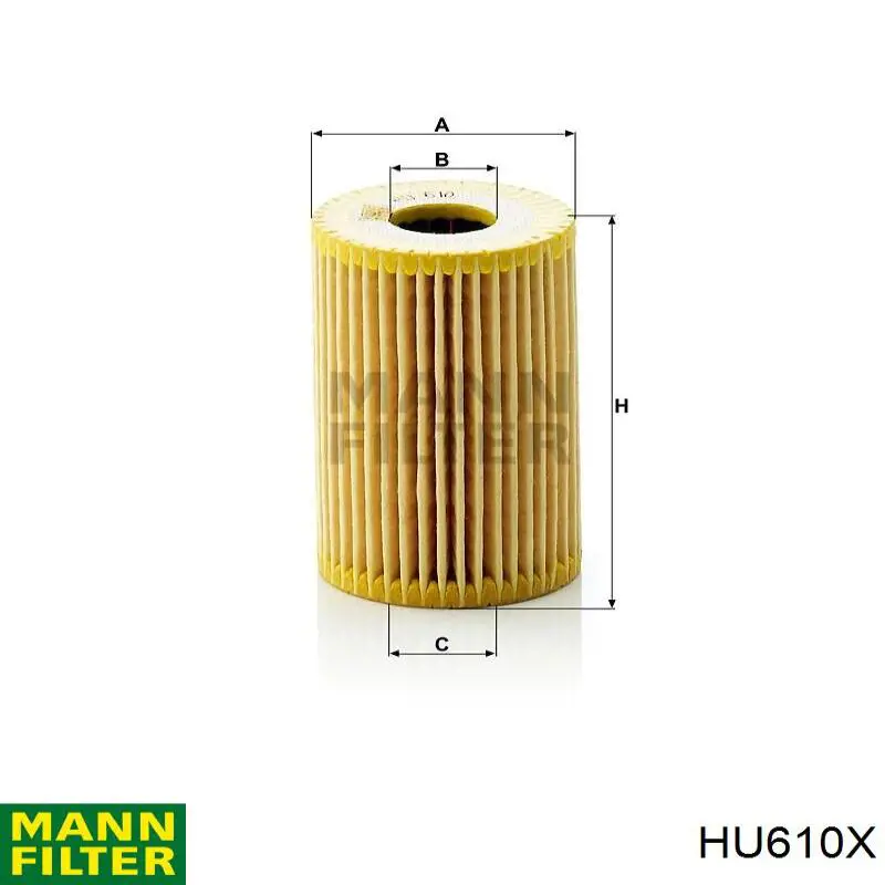 Filtr oleju HU610X Mann-Filter