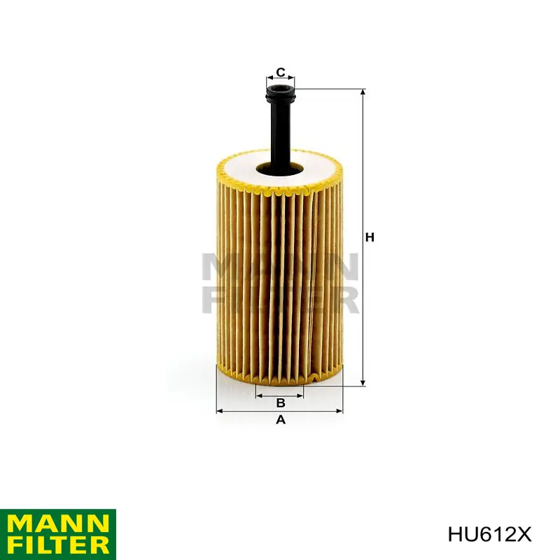 HU612X Mann-Filter filtr oleju