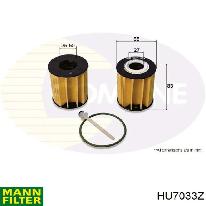 Do koszyka HU7033Z Mann-Filter Filtr oleju