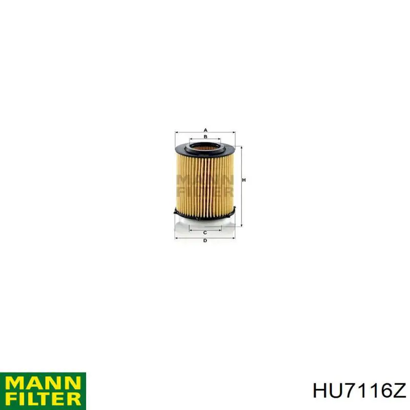 Filtr oleju HU7116Z Mann-Filter
