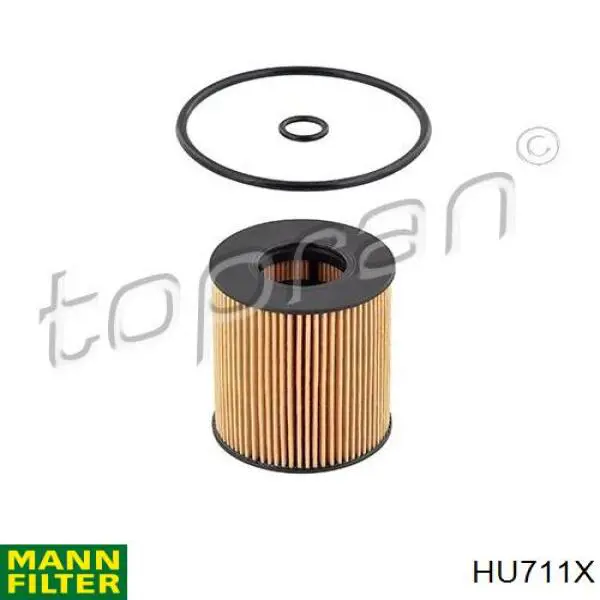 Do koszyka HU711X Mann-Filter Filtr oleju
