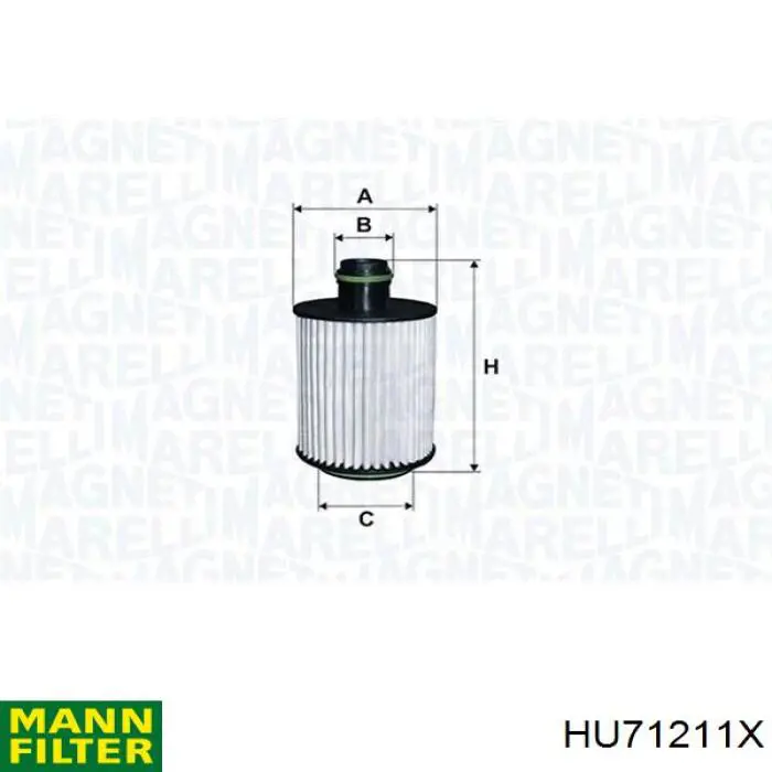 Filtr oleju HU71211X Mann-Filter