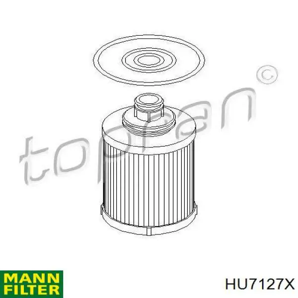 Do koszyka HU7127X Mann-Filter Filtr oleju