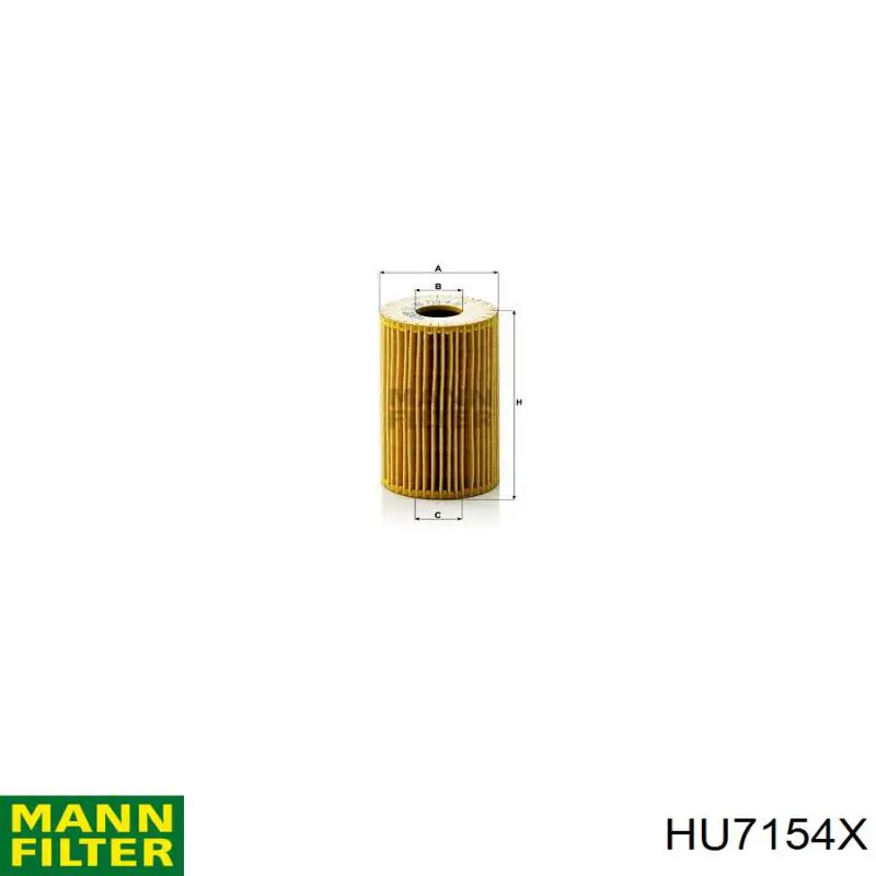 HU7154X Mann-Filter Filtr oleju
