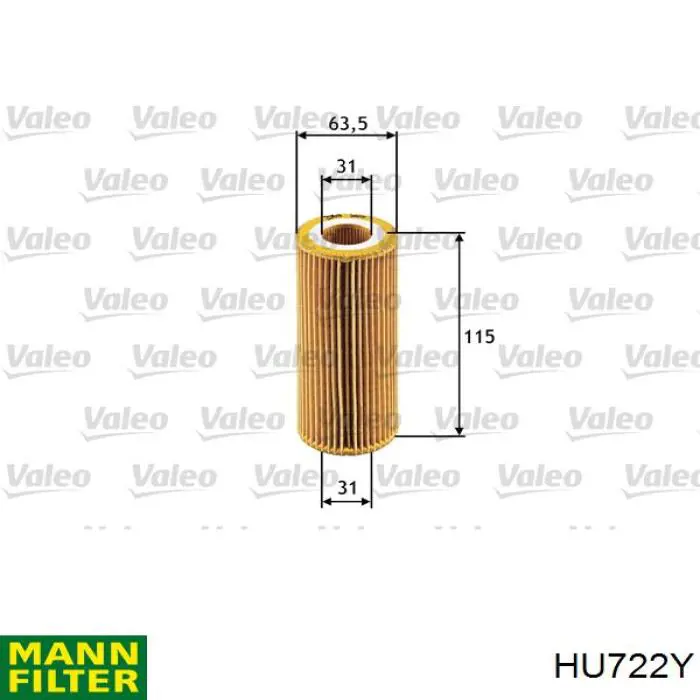 Do koszyka HU722Y Mann-Filter Filtr oleju