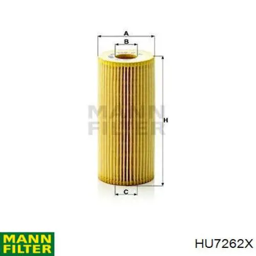HU7262X Mann-Filter filtr oleju