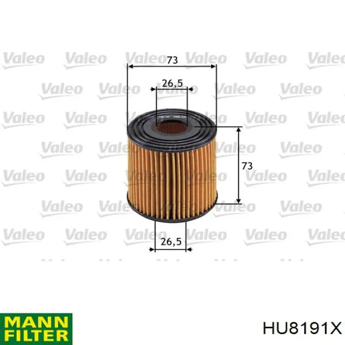 HU8191X Mann-Filter Filtr oleju