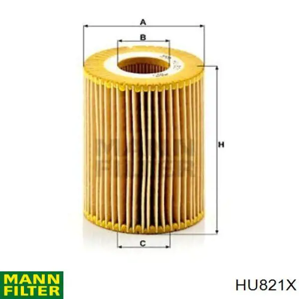 Do koszyka HU821X Mann-Filter Filtr oleju