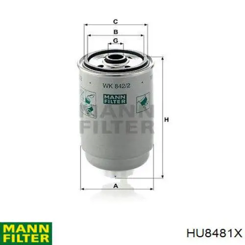Do koszyka HU8481X Mann-Filter Filtr oleju