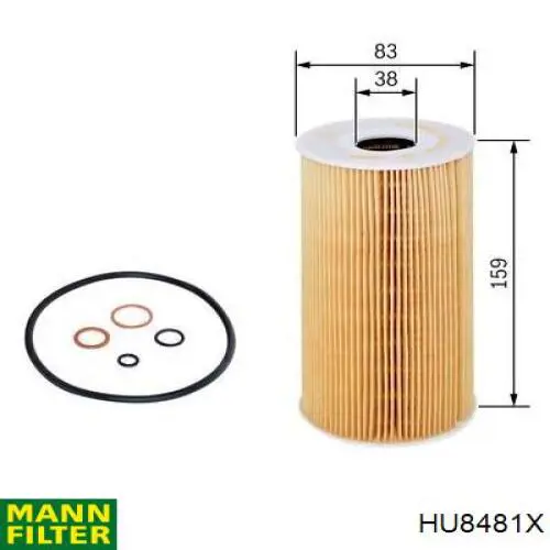 HU8481X Mann-Filter Filtr oleju