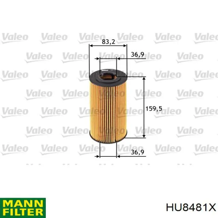 HU8481X Mann-Filter Filtr oleju